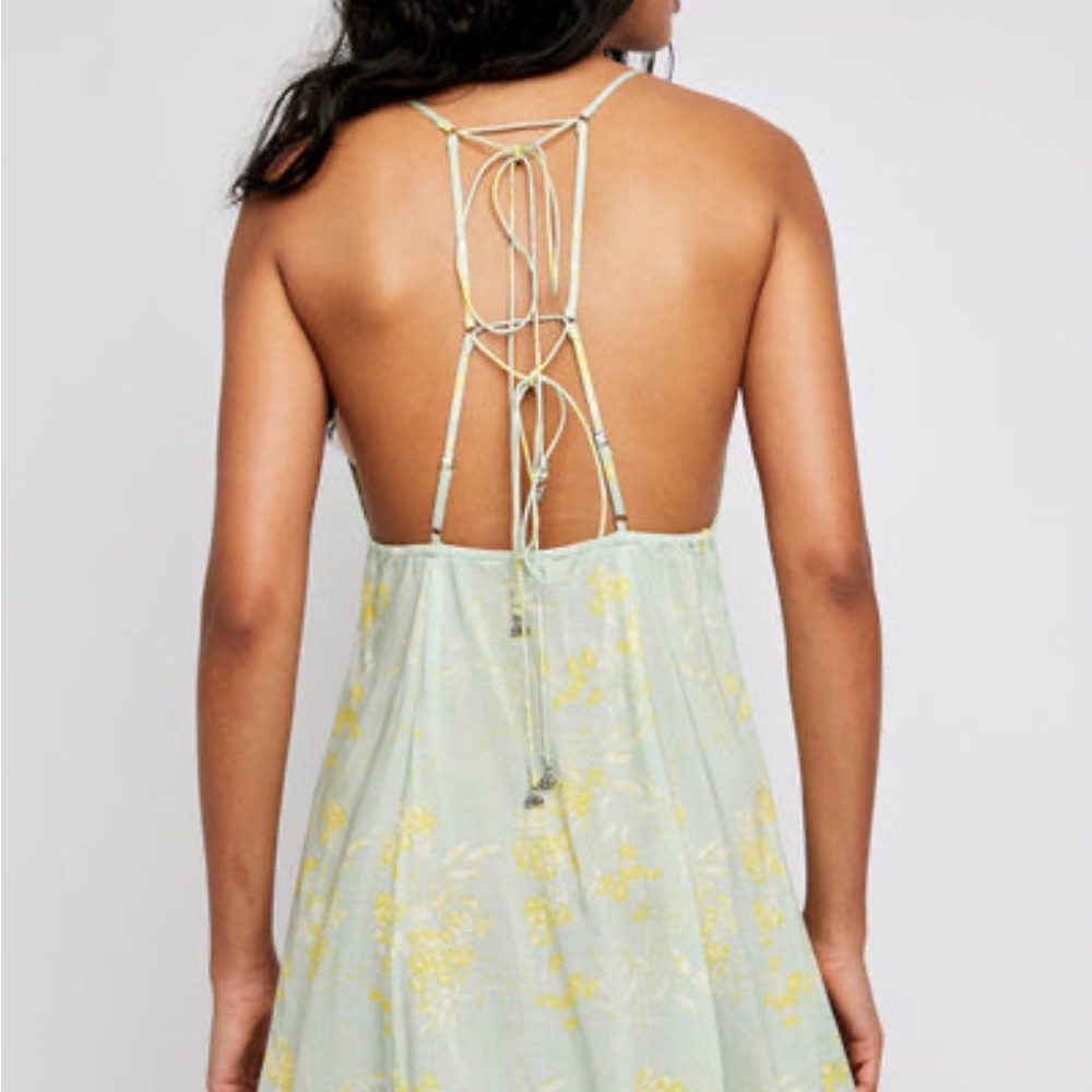 Intimately Free People In Control Sage Combo Floral Slip Dress M NWT - Picture 3 of 10